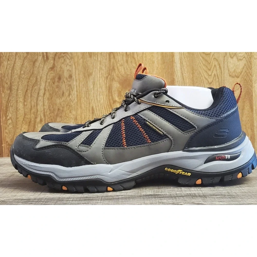 Skechers Dawson Vortego Hiking Shoes Men's‎ Size 14 Navy Gray Waterproof